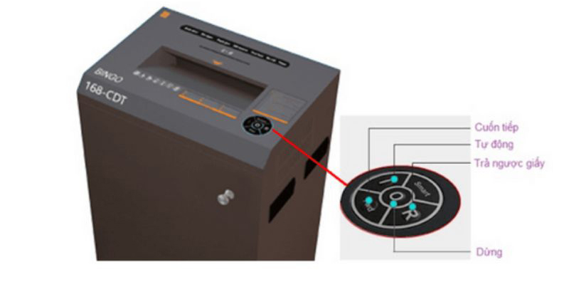 Máy hủy tài liệu Bingo 168-CD2 - Hàng chính hãng
