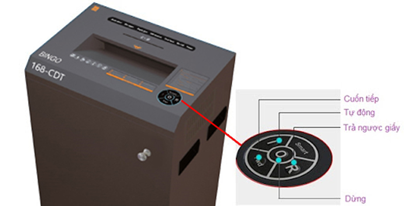 Máy hủy tài liệu Bingo 168-CDT - Hàng chính hãng