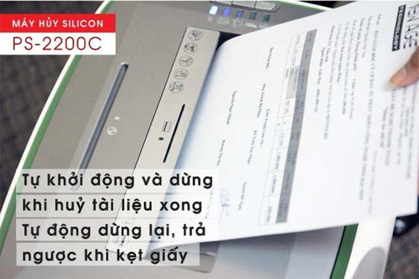 Máy hủy tài liệu Silicon PS-2200C - Hàng chính hãng