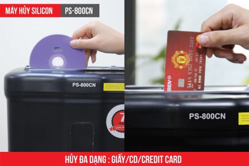 Máy huỷ tài liệu Silicon PS-800CN - Hàng chính hãng