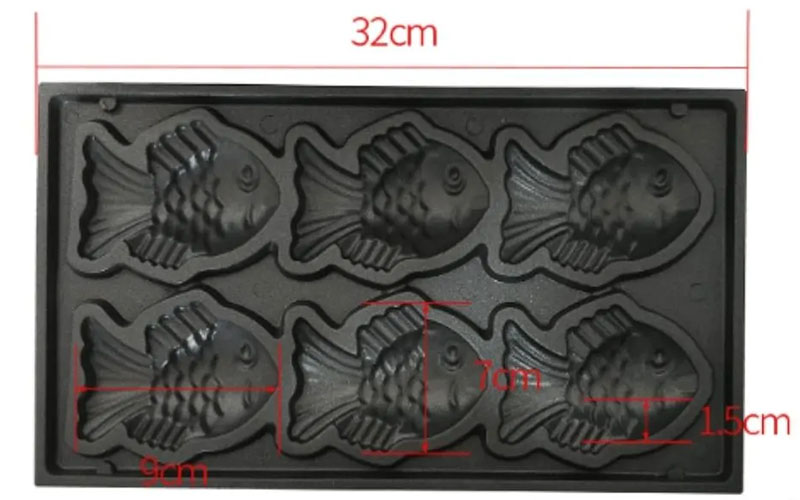 Máy làm bánh cá 6 con dùng điện loại nhỏ - Hàng chính hãng