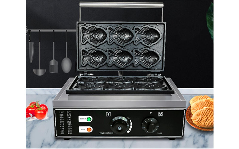 Máy làm bánh cá 6 con dùng điện loại nhỏ - Hàng chính hãng