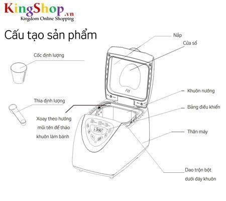 Máy làm bánh mì Kangaroo KG396 - Công suất 600W  - Hàng chính hãng