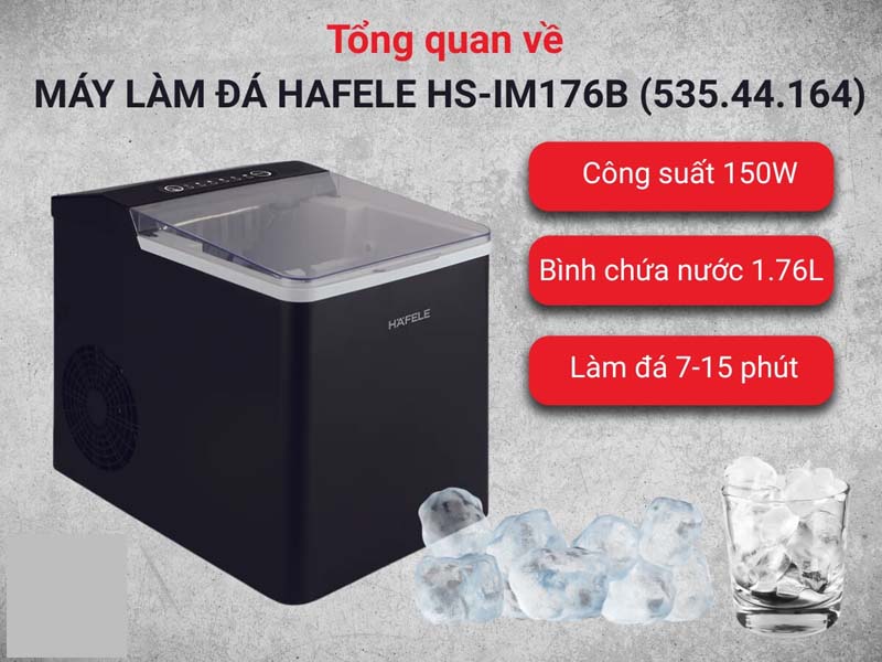 Máy làm đá Hafele HS-IM176B - Hàng chính hãng