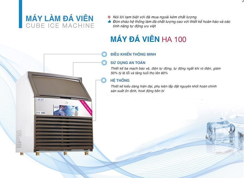 Máy làm đá viên Hải Âu HA-100  - Hàng chính hãng