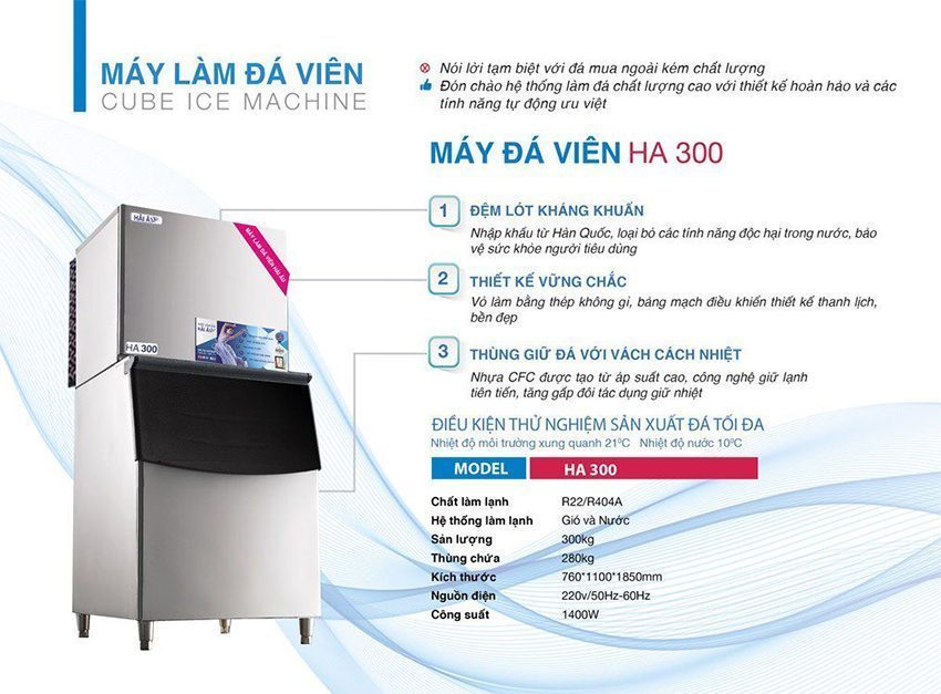 Máy làm đá viên Hải Âu HA-300 - Hàng chính hãng
