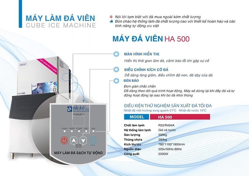 Máy làm đá viên Hải Âu HA-500 - Hàng chính hãng