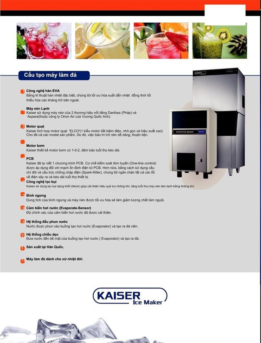 Máy làm đá viên Kaiser IMK-55S - Hàng chính hãng