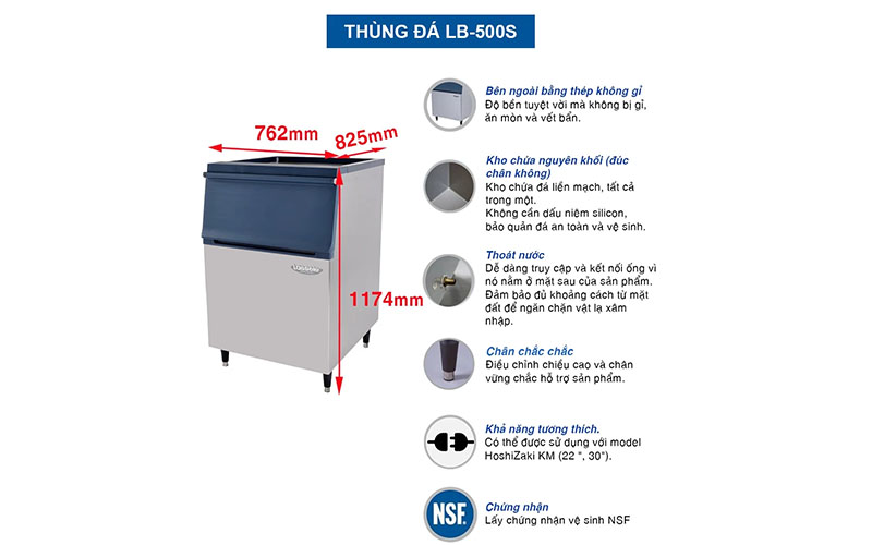 Máy làm đá viên Lassele LMI-900A - Hàng chính hãng