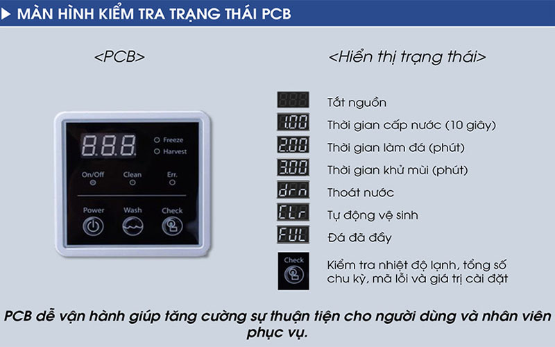 Máy làm đá viên Lassele LUI-60A - Hàng chính hãng