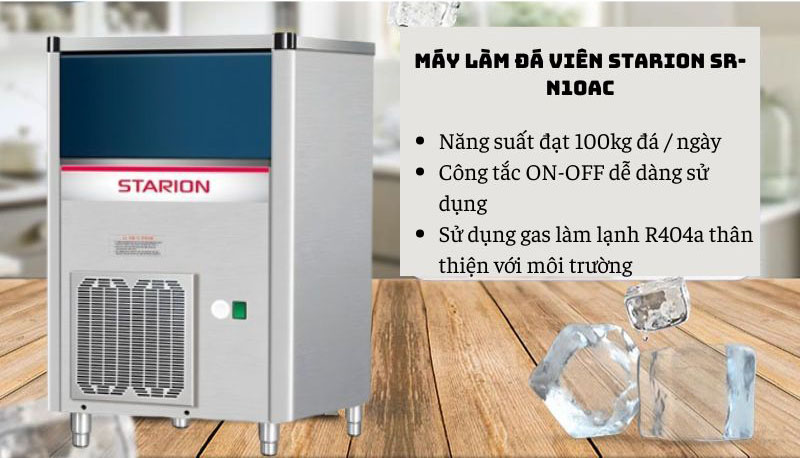 Máy làm đá viên Starion SR-N10AC - Hàng chính hãng