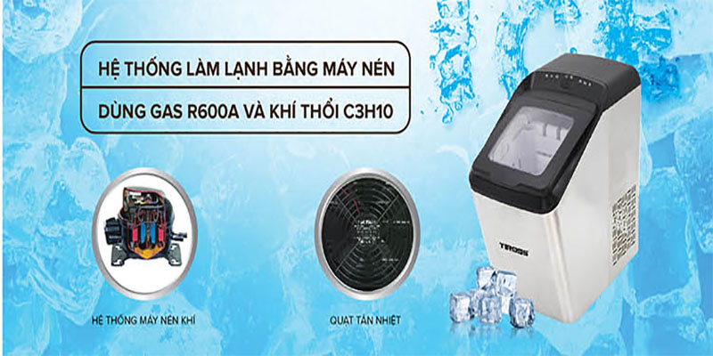Máy làm đá viên Tiross TS9352 - Hàng chính hãng