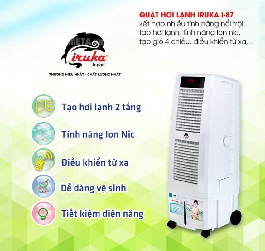Máy làm mát không khí Iruka I-87 - Hàng chính hãng
