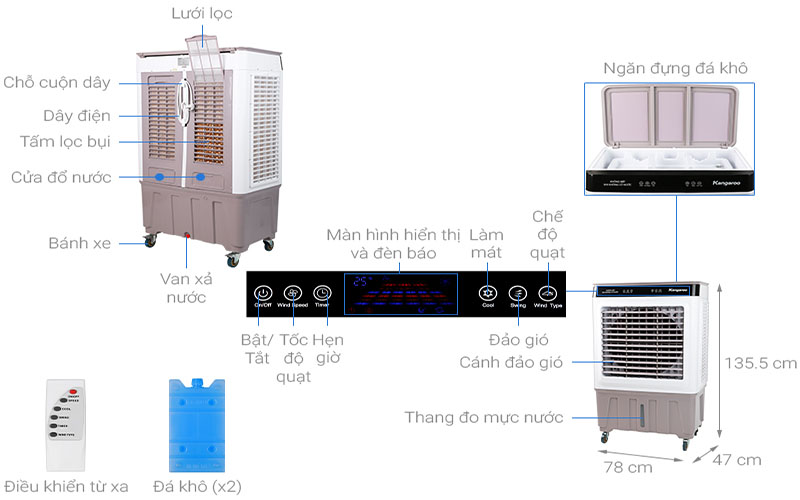 Máy làm mát không khí Kangaroo KG50F69 - Hàng chính hãng