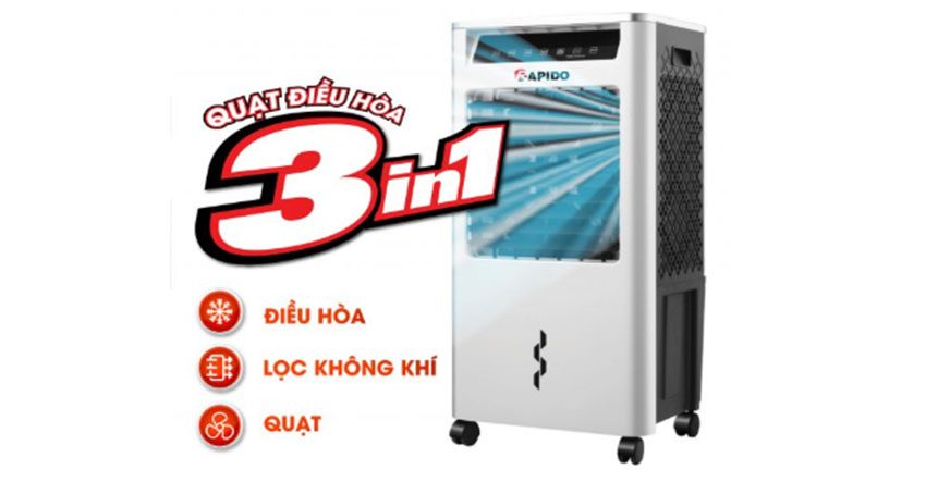 Máy làm mát không khí Rapido TURBO 3000D - Hàng chính hãng