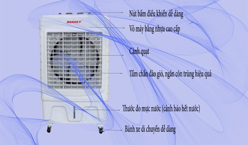Máy làm mát không khí Sanaky SNK-4500A - Hàng chính hãng