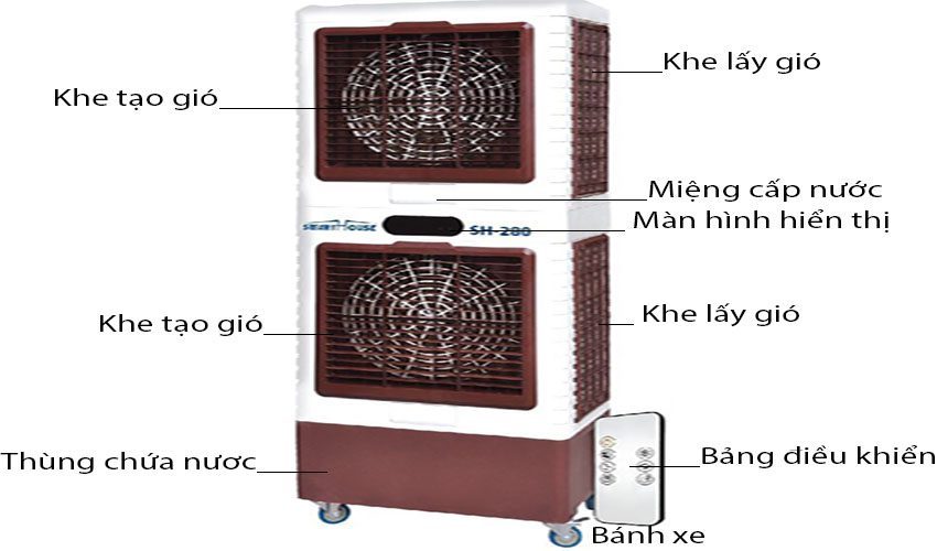 Máy làm mát không khí Smart House SH-280 - Hàng chính hãng