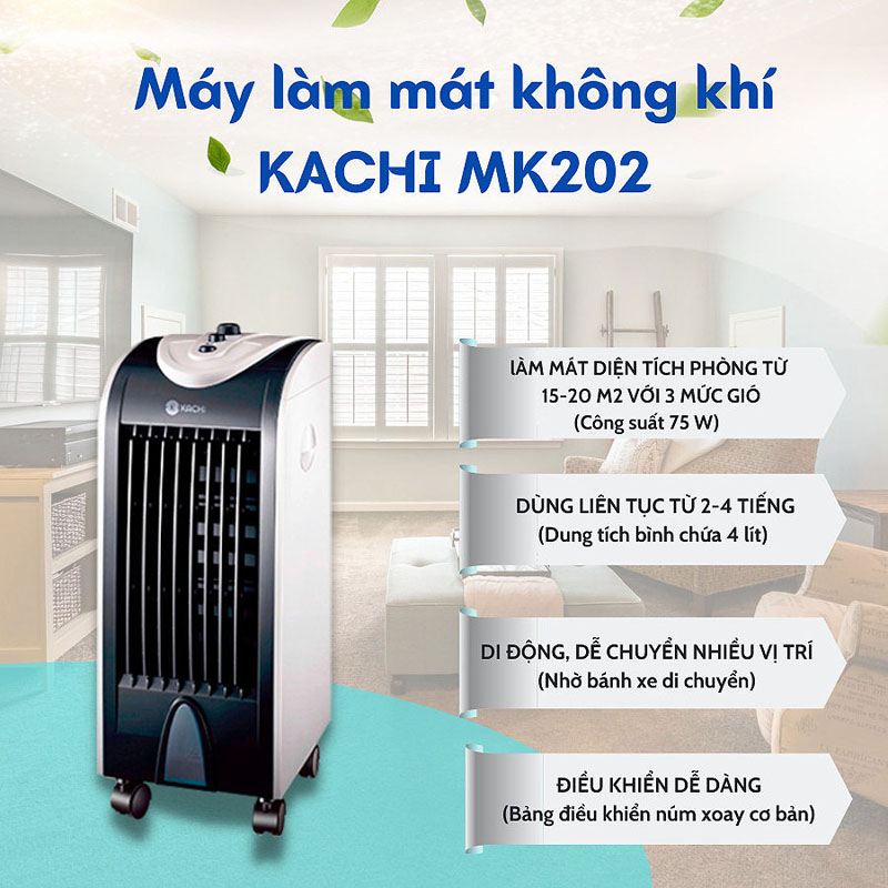 Máy làm mát không khí Kachi MK202 - Hàng chính hãng