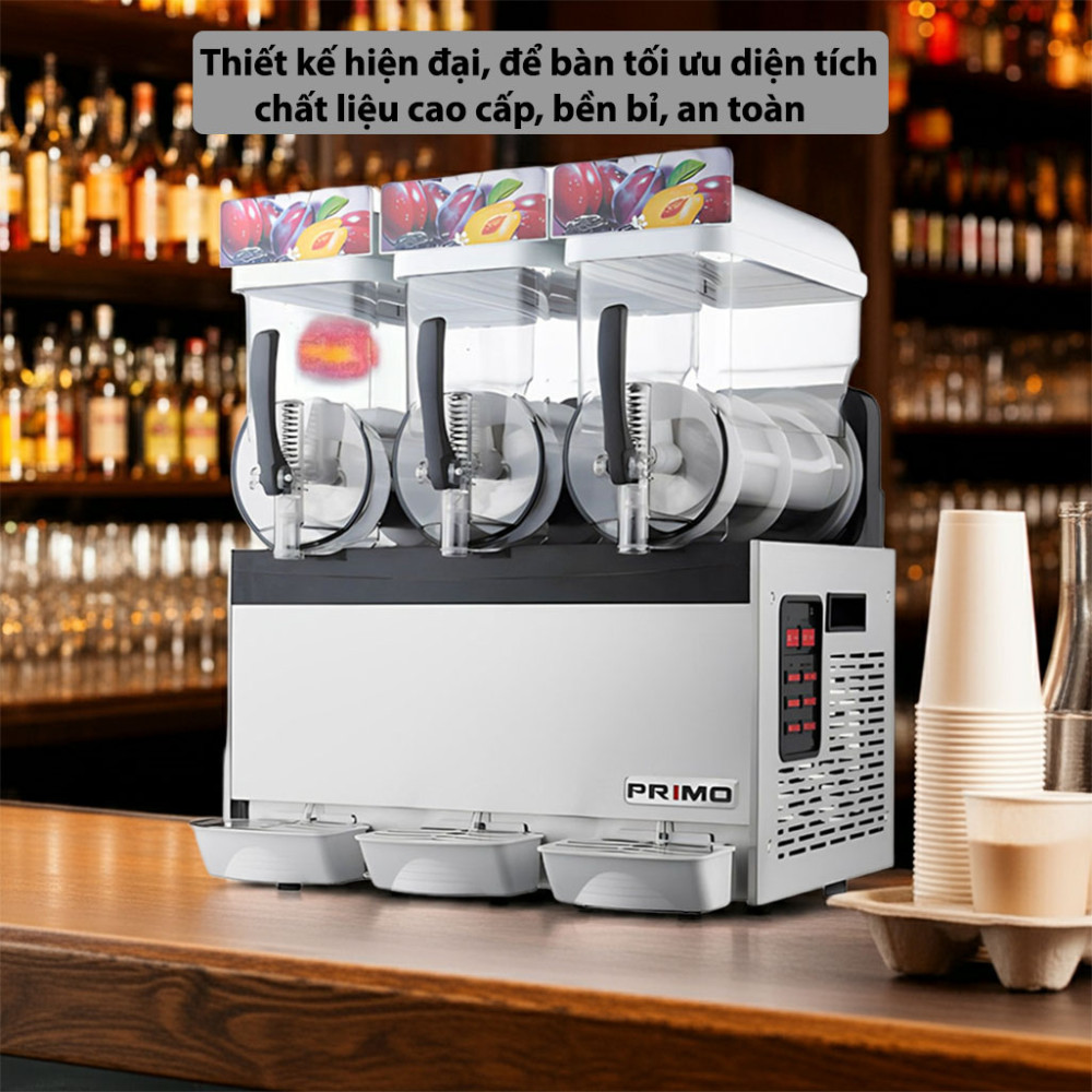 Máy làm slush 3 ngăn Primo 0200601421 thiết kế hiện đại, chất liệu bền bỉ