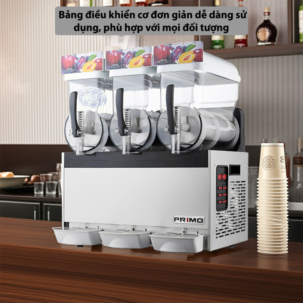 Máy làm slush 3 ngăn Primo 0200601421 bảng điều khiển đơn giản dễ sử dụng