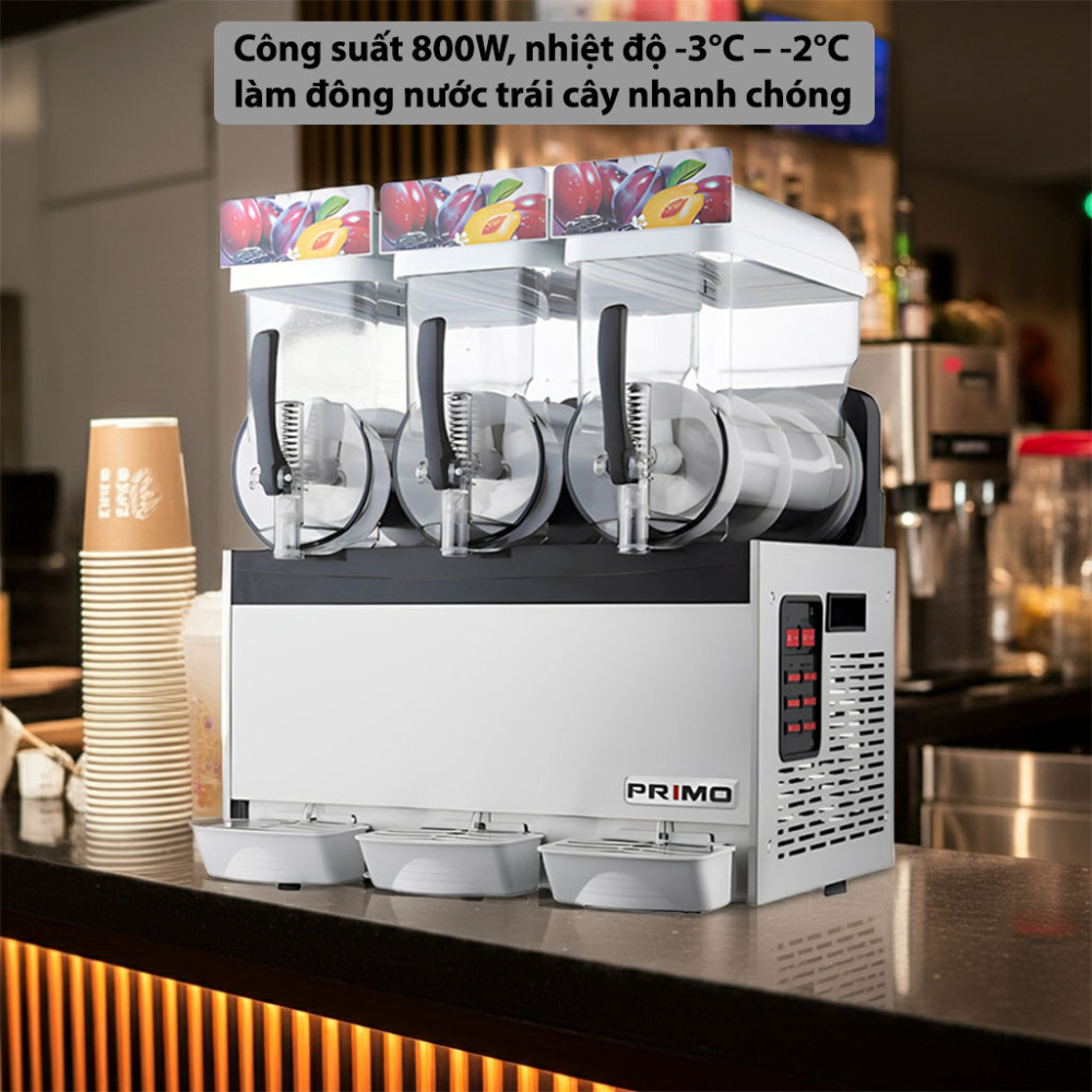 Máy làm slush 3 ngăn Primo 0200601421 công suất mạnh mẽ cho hiệu suất vượt trội