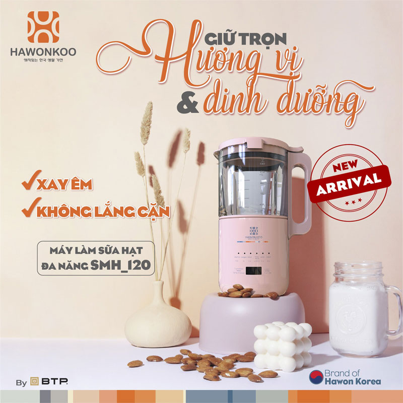 Máy xay nấu đa năng Hawonkoo SMH-120-PK - Hàng chính hãng