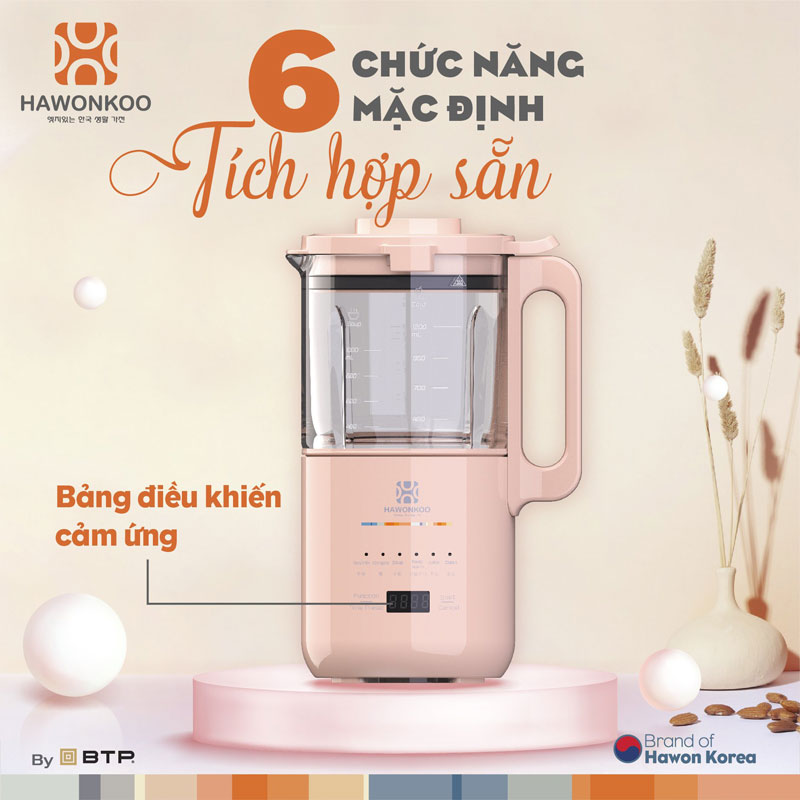 Máy xay nấu đa năng Hawonkoo SMH-120-PK - Hàng chính hãng