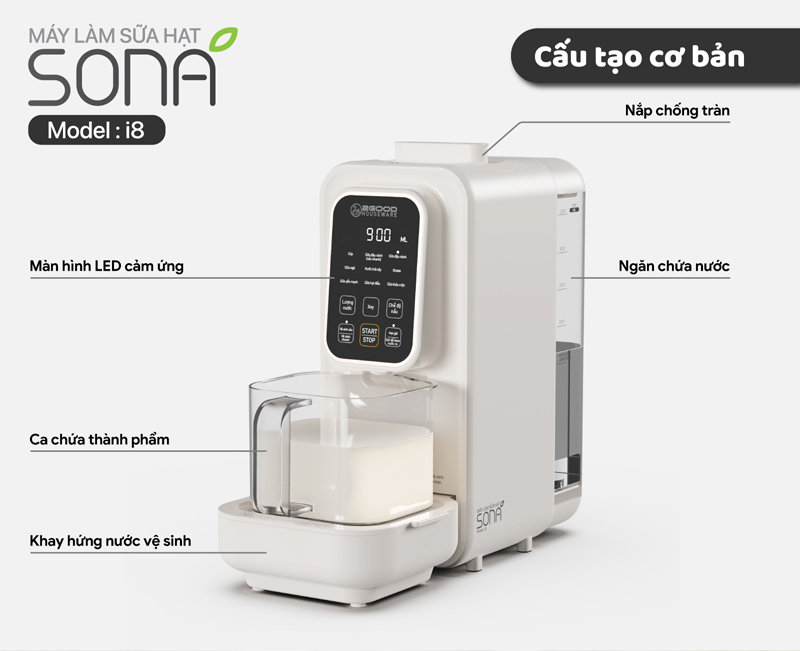Máy làm sữa hạt 2Good SONA I8 - Hàng chính hãng
