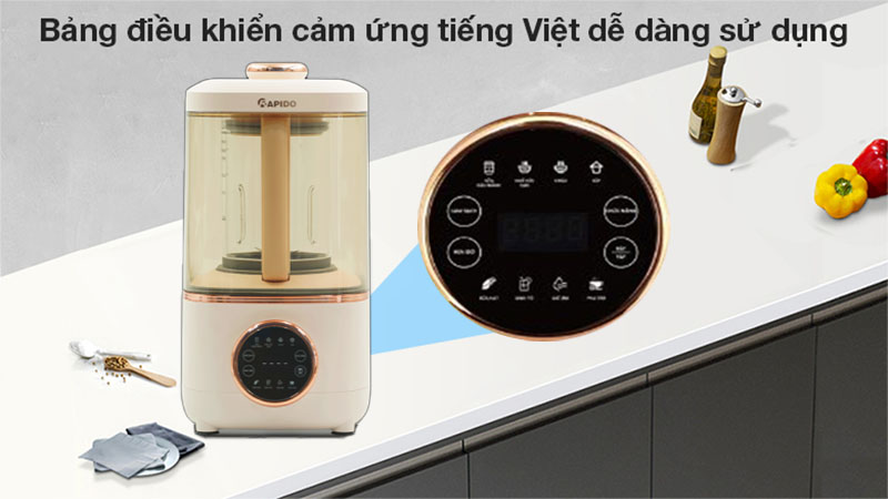 Máy làm sữa hạt Rapido RHB-600D - Hàng chính hãng