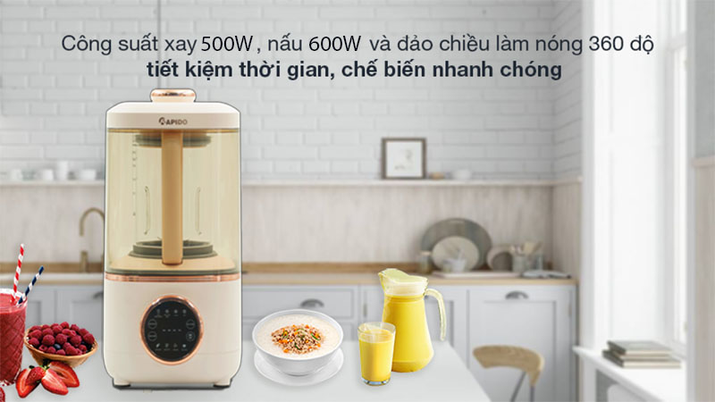 Máy làm sữa hạt Rapido RHB-600D - Hàng chính hãng