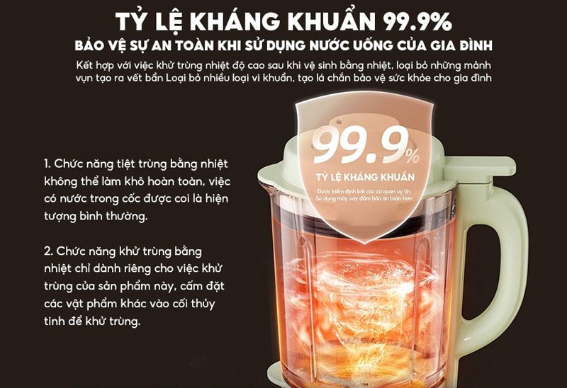Máy làm sữa hạt Bear SB-SH17V - Hàng chính hãng