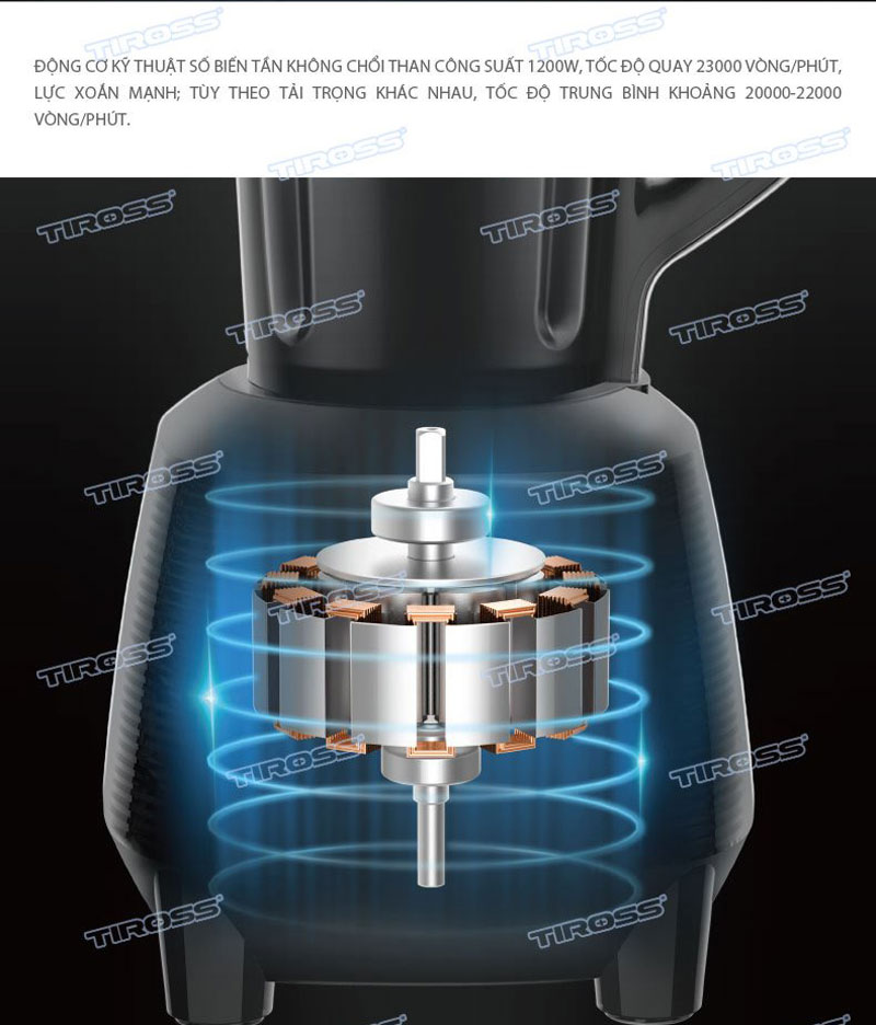 Máy làm sữa hạt đa năng Tiross TS9821 - Hàng chính hãng