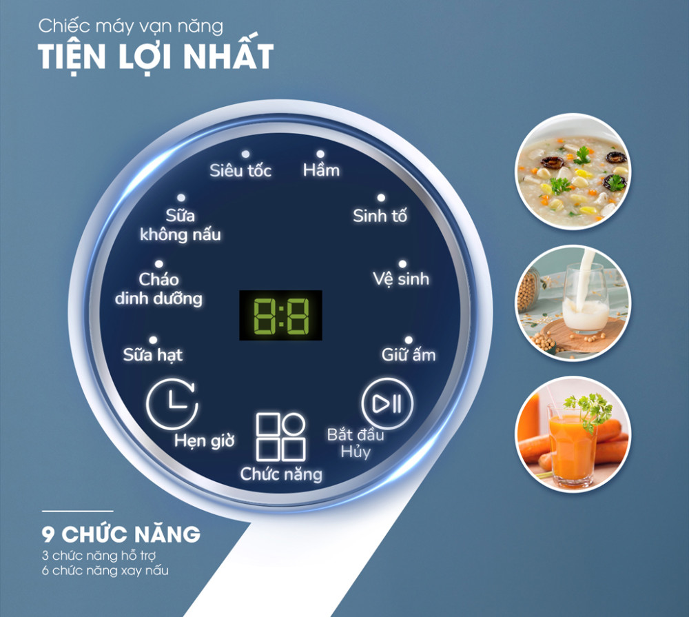Máy làm sữa hạt mini Kalite KCB12B - Hàng chính hãng