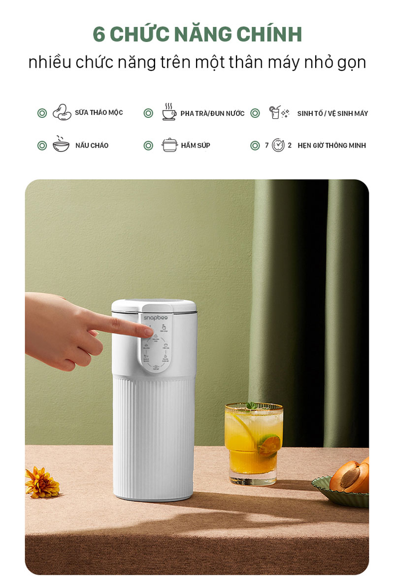 Máy làm sữa hạt mini SnapBee SK-205VN - Hàng chính hãng