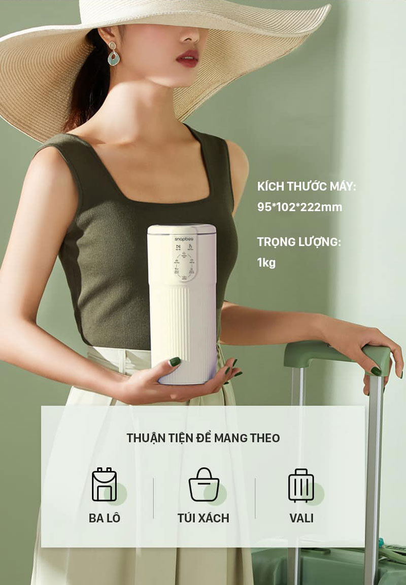 Máy làm sữa hạt mini SnapBee SK-205VN - Hàng chính hãng