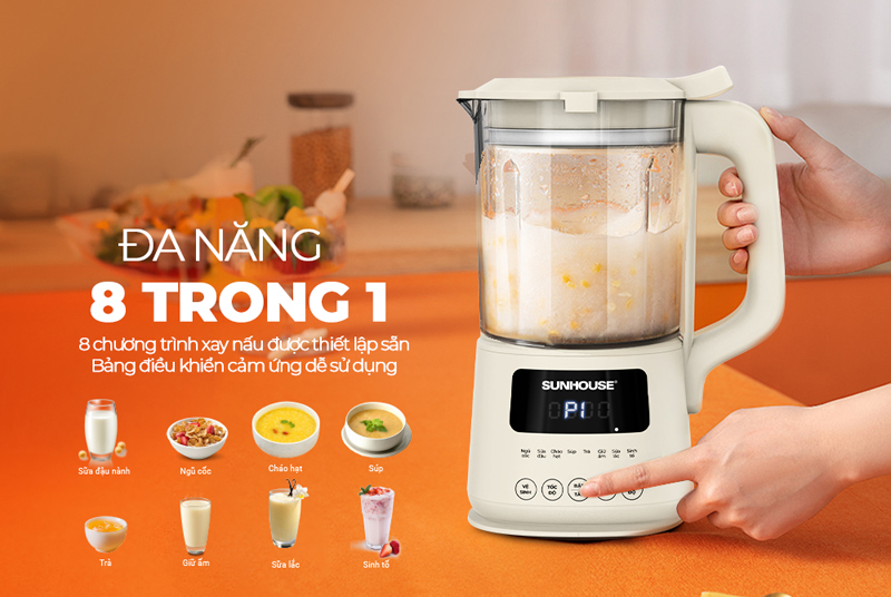 Máy làm sữa hạt đa năng Sunhouse SHD5261 - Hàng chính hãng
