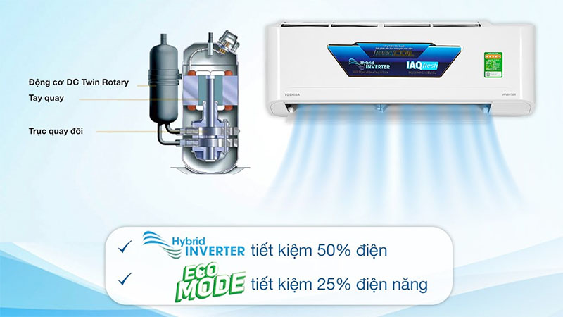 Máy lạnh 1 HP Inverter Toshiba RAS-H10C4KCVG-V - Hàng chính hãng