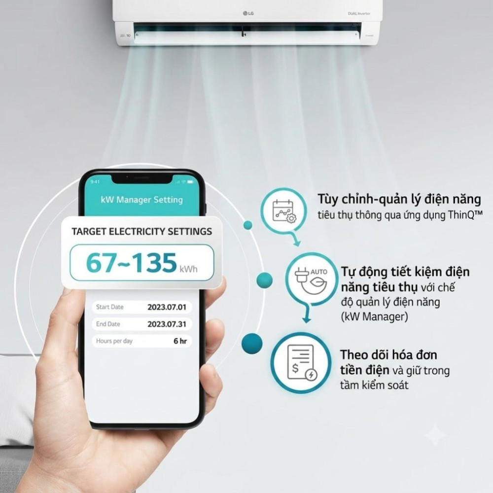 Máy lạnh LG Inverter 1 HP IEC09M2 - Hàng chính hãng