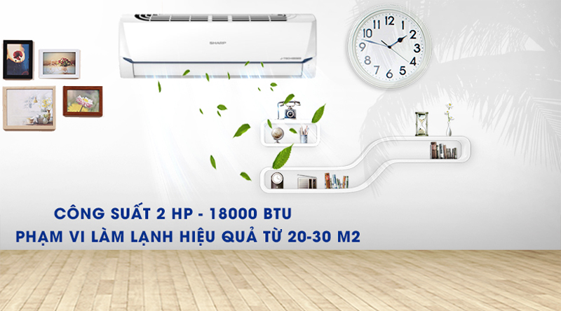 Máy lạnh 1 chiều Sharp AH-X18ZEW - Hàng chính hãng