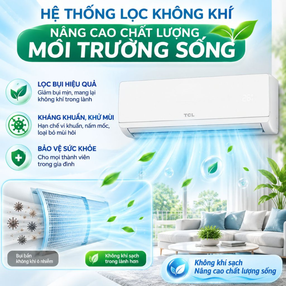 Máy lạnh 1 chiều TCL Inverter Elite Pro 2.5HP TEP.24CSD.F1I - Hàng chính hãng