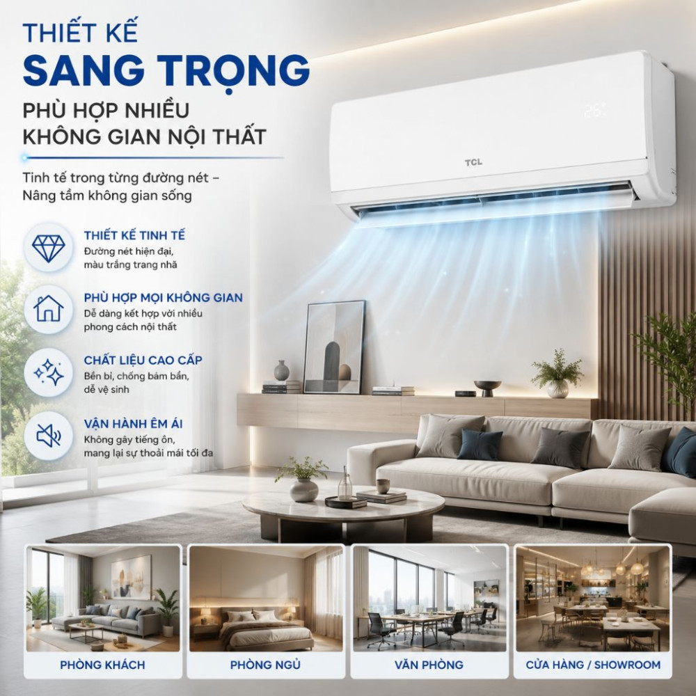 Máy lạnh 1 chiều TCL Inverter Elite Pro 2.5HP TEP.24CSD.F1I - Hàng chính hãng