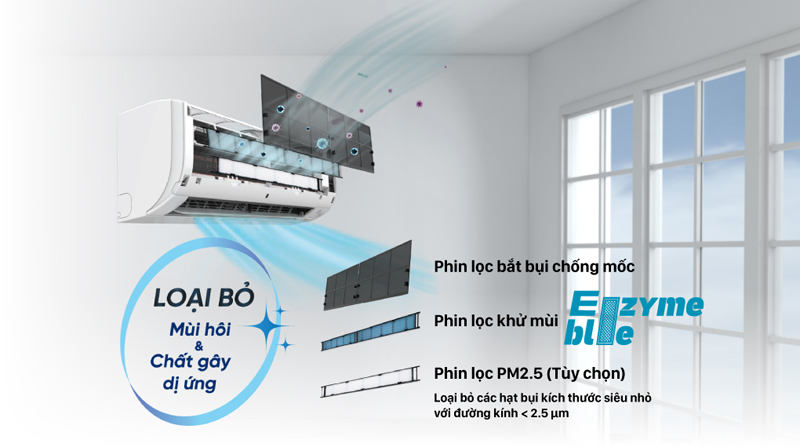 Máy lạnh 1 chiều Daikin Inverter FTKZ25VVMV - Hàng chính hãng