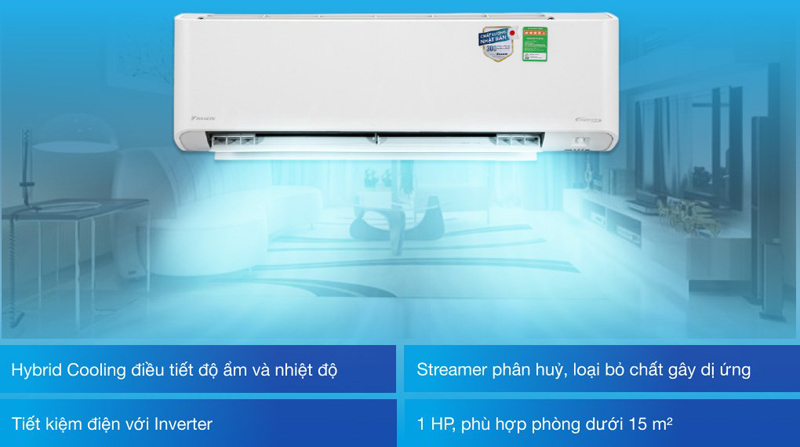 Máy lạnh 1 chiều Daikin Inverter FTKZ25VVMV - Hàng chính hãng