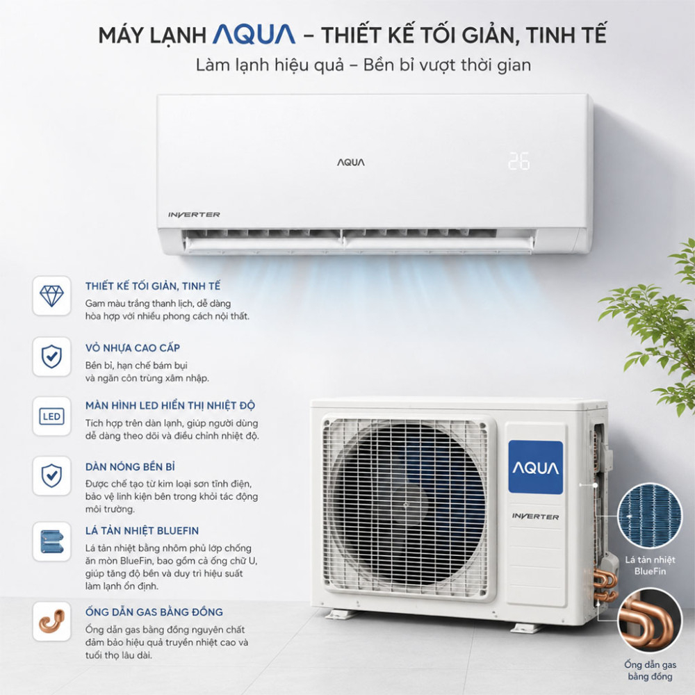 Máy lạnh Aqua Inverter 2HP AQA-RV18QEU - Hàng chính hãng