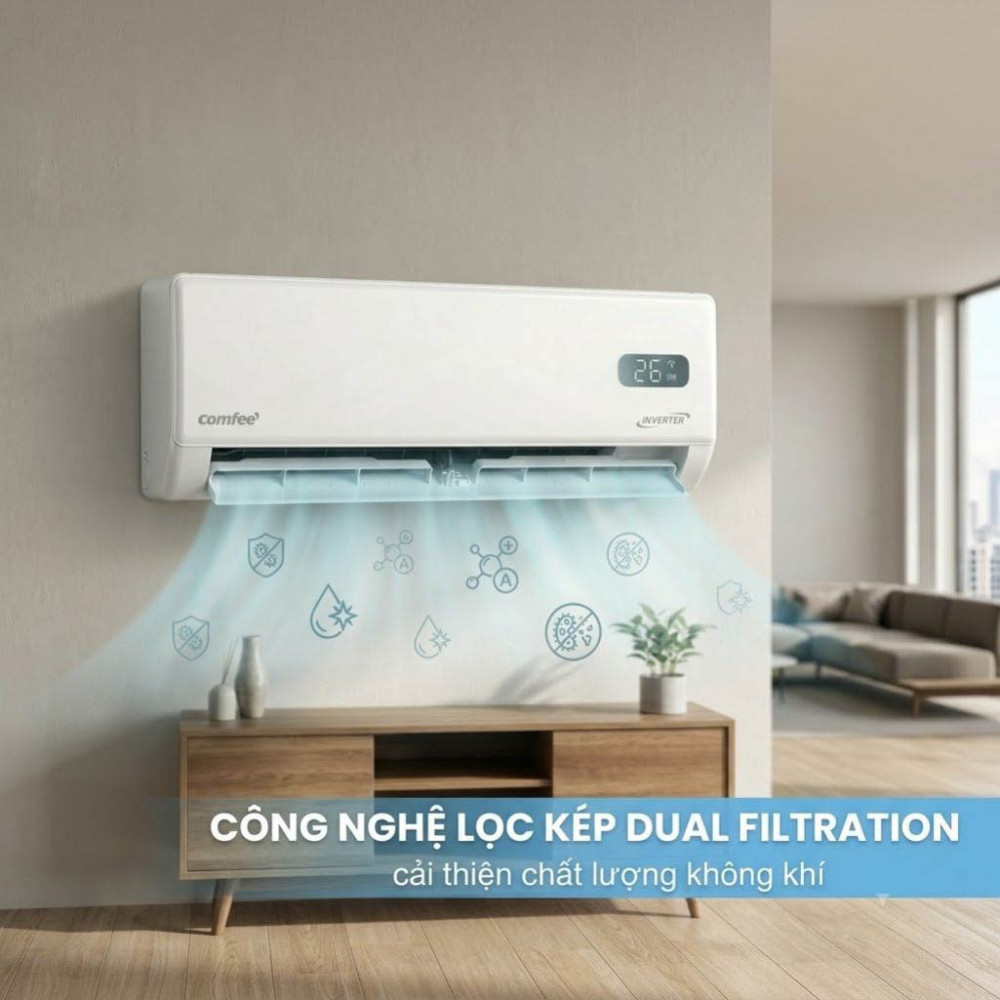 Máy lạnh Comfee Inverter 1.5 HP CFS-13VGX - Hàng chính hãng