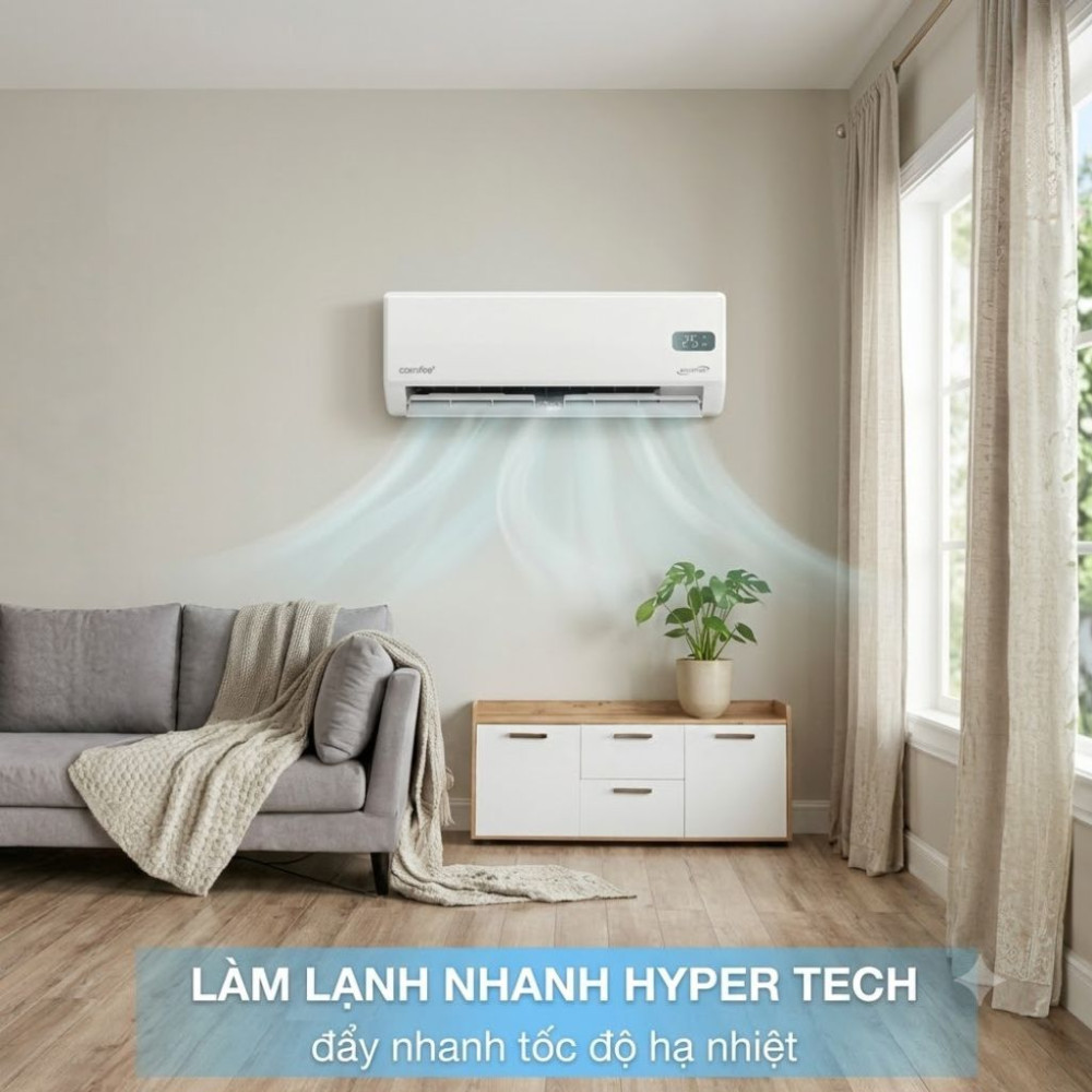 Máy lạnh Comfee Inverter 1.5 HP CFS-13VGX - Hàng chính hãng