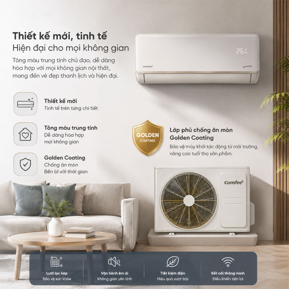 Máy lạnh Comfee Inverter 1HP CFS-10VGP - Hàng chính hãng