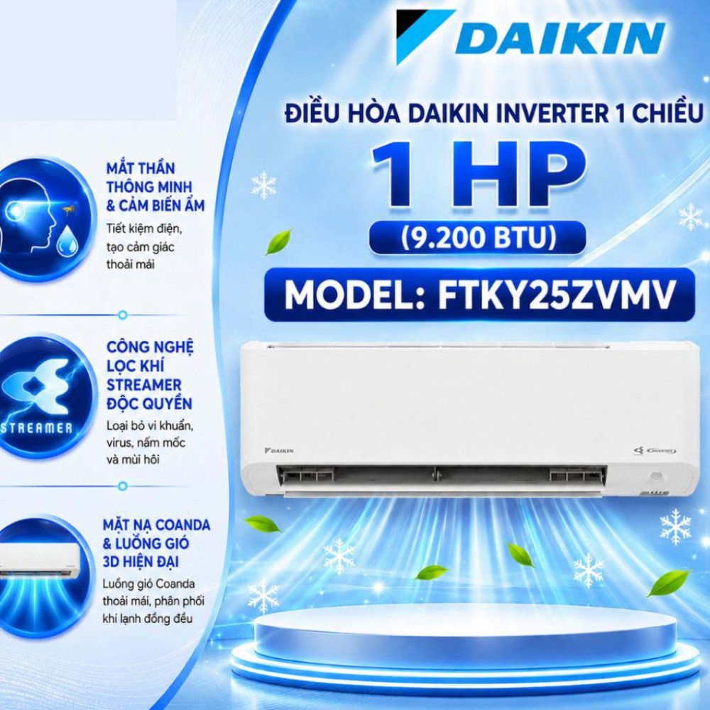 Máy lạnh Daikin Inverter 1 HP FTKY25ZVMV - Hàng chính hãng