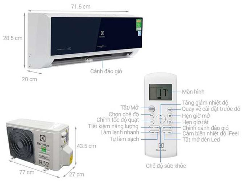 Máy lạnh Inverter Electrolux ESV09CRO-C1 - Hàng chính hãng