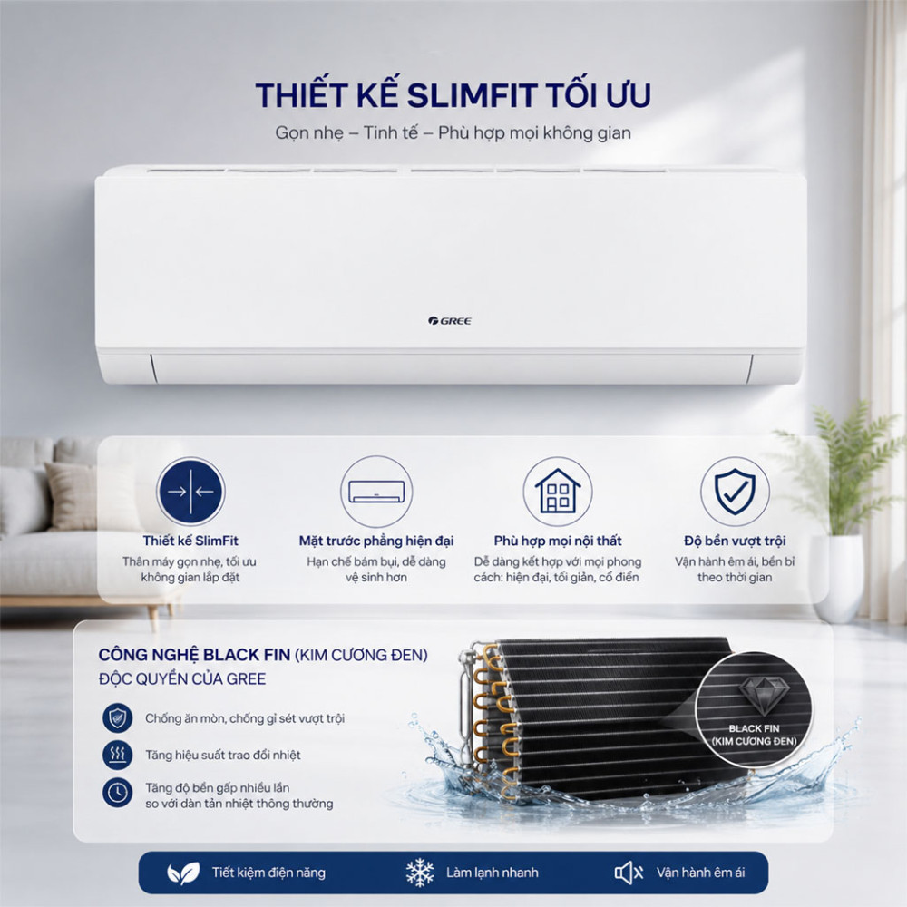 Máy lạnh Gree 1HP BD9CN - Hàng chính hãng